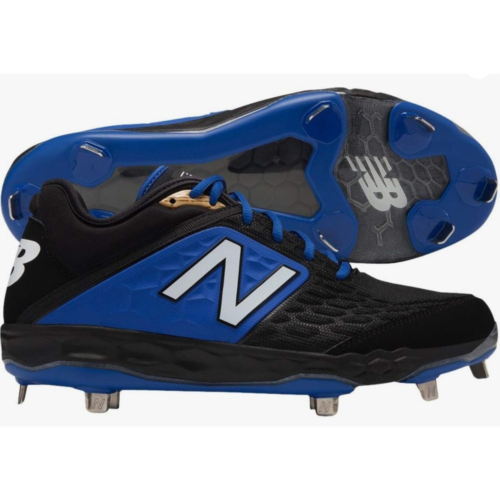New Balance Mens 3000 V4 Metal Baseball Cleats Black/Blue‎ NIB - Size 16 X-Wide